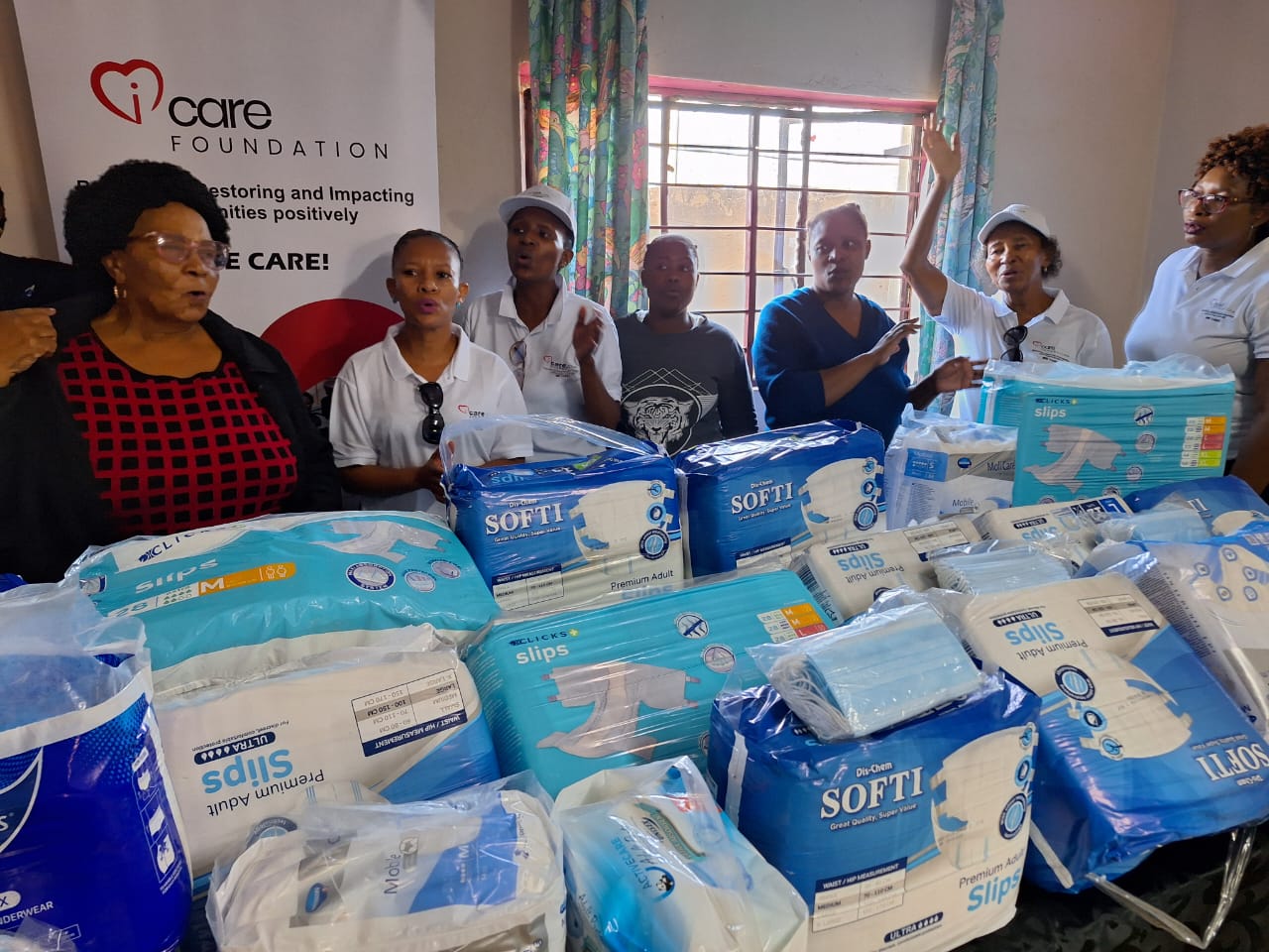 iCare Foundation donates adult diapers