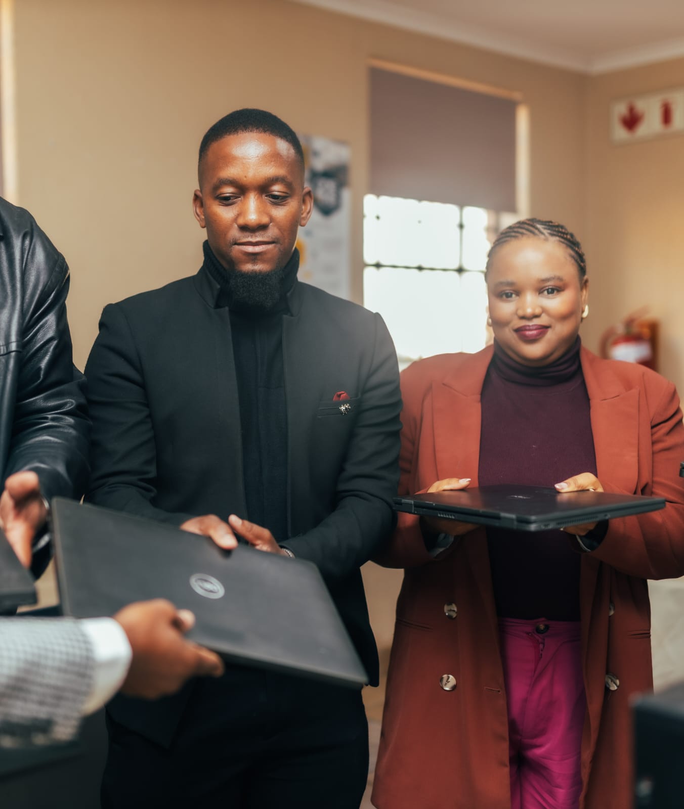 Laptop donation to Nelmapius High School