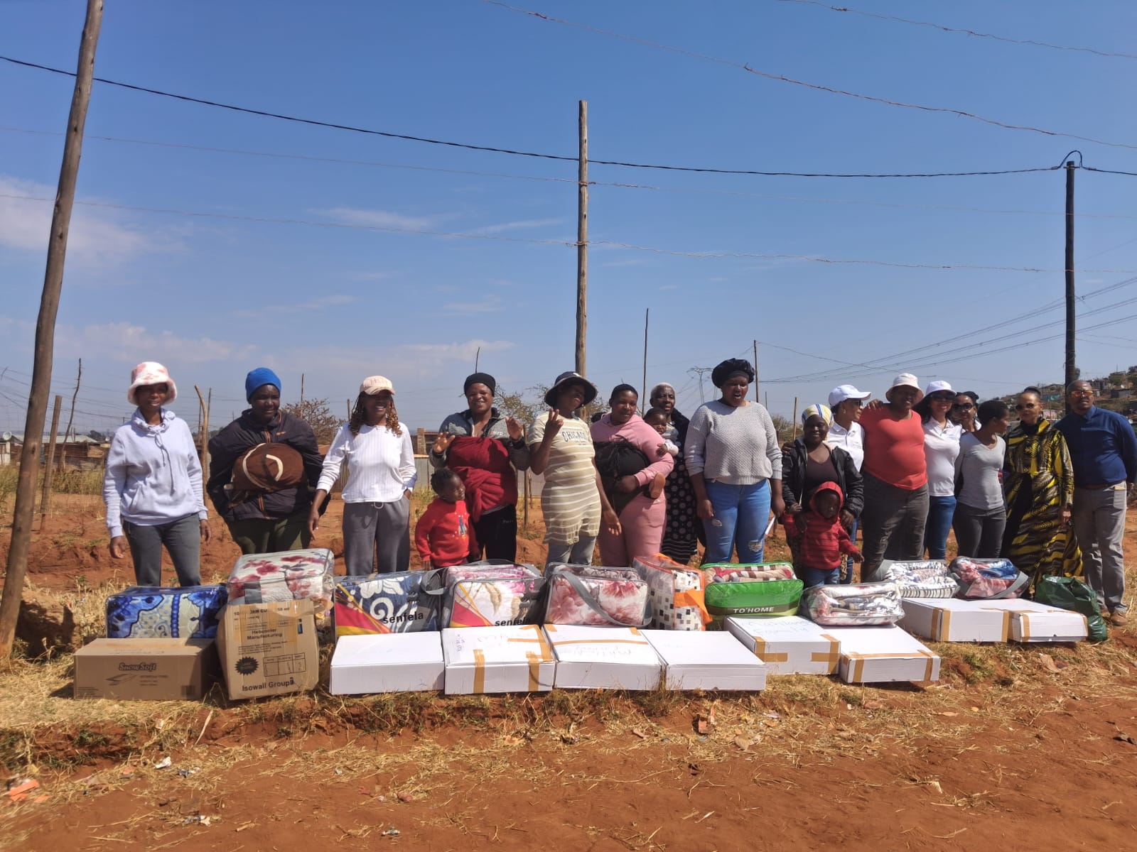 Clothes and blankets donation to the Lethabong community