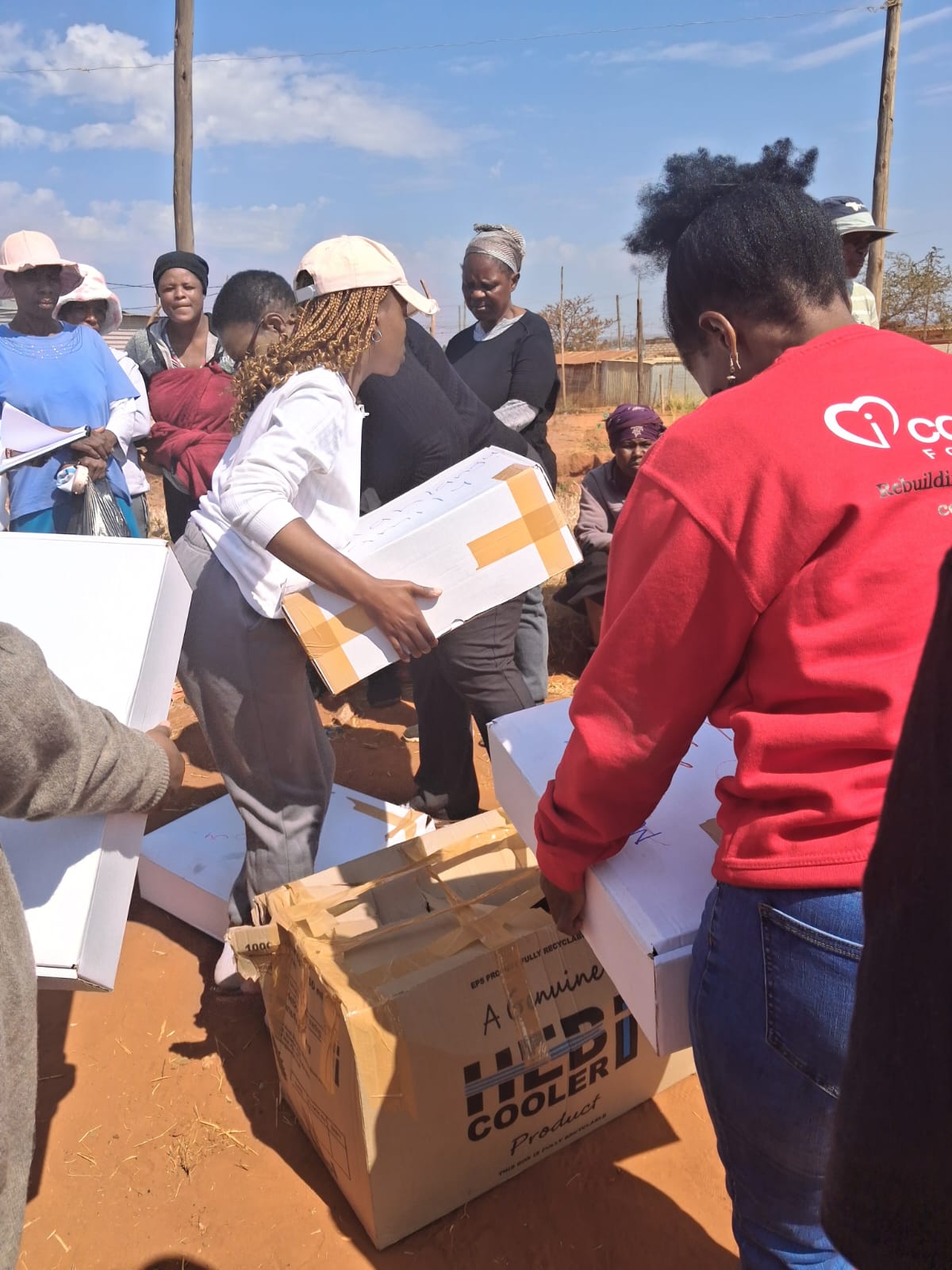 Clothes and blankets donation to the Lethabong community