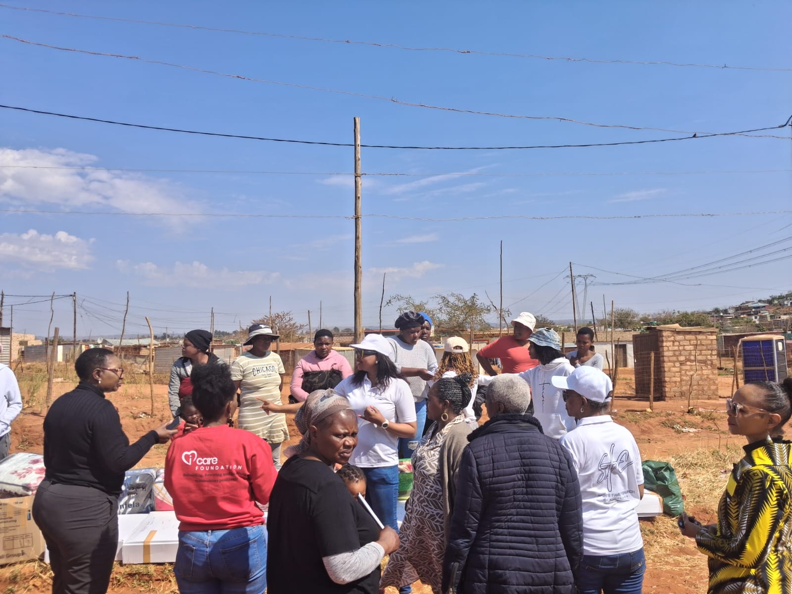 Clothes and blankets donation to the Lethabong community